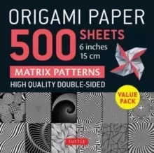 Image of Origami Paper 500 sheets Matrix Patterns 6" (15 cm) : Tuttle Origami Paper: Double-Sided Origami Sheets Printed with 12 Different Designs (Instruction