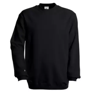 Image of B&C Unisex Set In Modern Cut Crew Neck Sweatshirt (M) (Black)