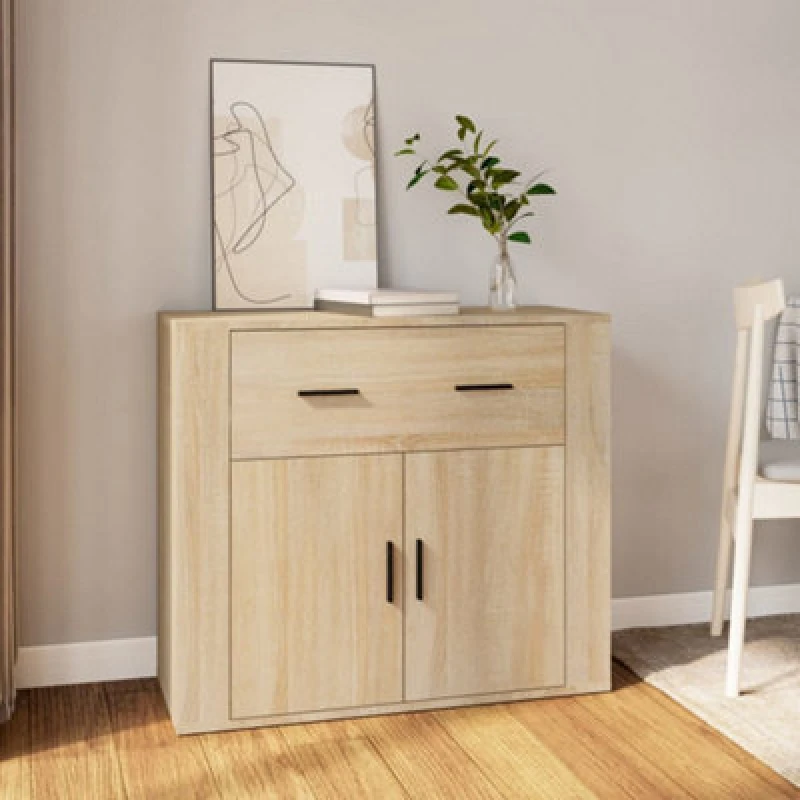 Image of Vidaxl Sideboard Sonoma Oak 80X33X70 Cm Engineered Wood
