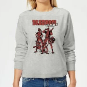 Image of Marvel Deadpool Family Group Womens Sweatshirt - Grey - S