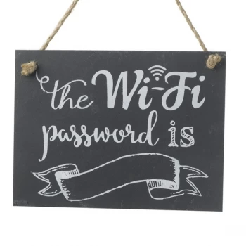 Image of The WiFi Password Is Slate Sign By Heaven Sends