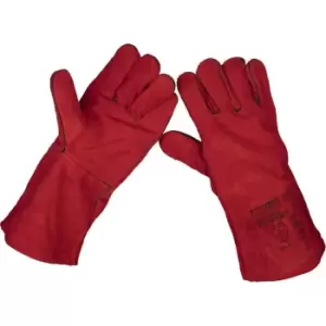 Image of PAIR Lined Leather Welding Gauntlets - Superior Heat & Spatter Protection