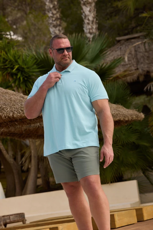 Image of BadRhino Mens Core Polo Shirt in Light Blue Size: Large Light Blue Male L