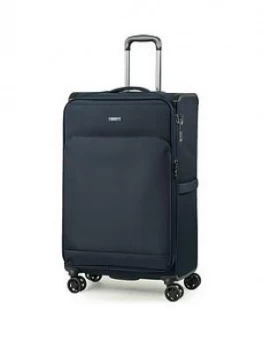 Image of Rock Luggage Georgia Large 8 Wheel Navy Suitcase