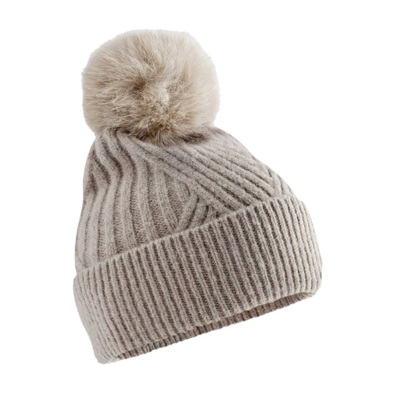 Image of Beechfield Mens Snow Luxe Beanie in Natural Natural Male One Size
