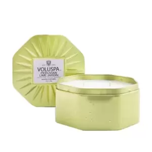 Image of Voluspa3 Wick Octagon Tin Candle - Peruvian Lime Jardin 340g/12oz