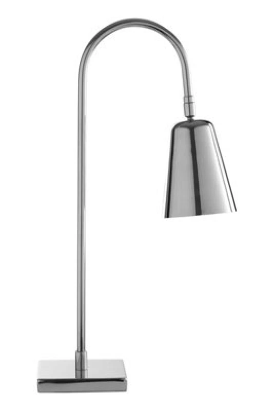 Image of Orsina Sleek Silver Table Lamp, Slim Modern Desk Light For Home Office, Functional And Stylish Lighting Accent