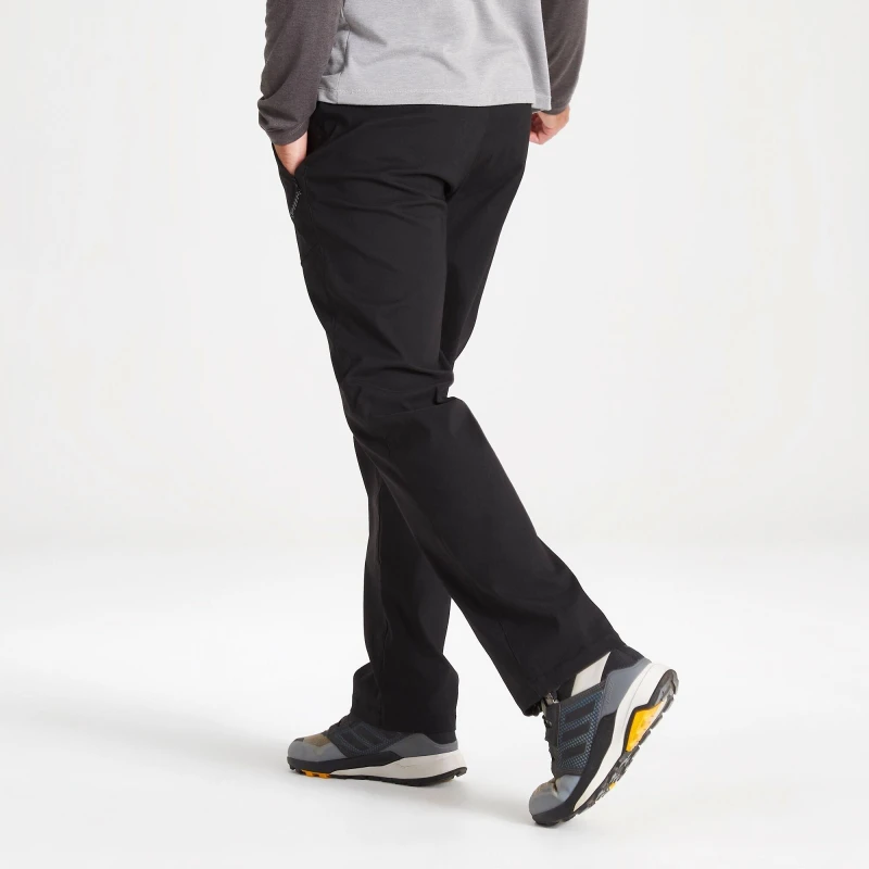 Image of Craghoppers Mens Kiwi Pro Polyamide Walking Trousers 38R - Waist 38' (97cm), Inside Leg 31' Black CMJ564-800-38R