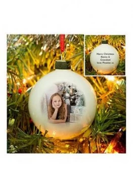 Image of Personalised Photo Bone China Bauble