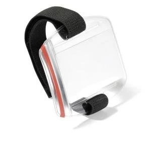 Image of Durable Outdoor Secure Arm Band Card Holder Transparent Pack of 10