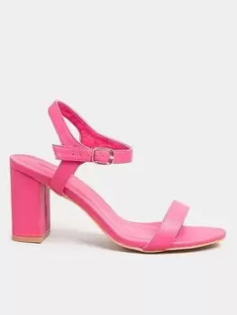 Image of Yours Block Heel Sandal - Pink, Size Eee, Women