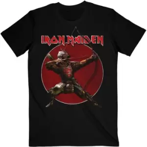 Image of Iron Maiden - Senjutsu Eddie Archer Red Circle Unisex XX-Large T-Shirt - Black
