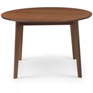 Image of Cordelia Round 4 Seat Dining Room Table Wood Walnut