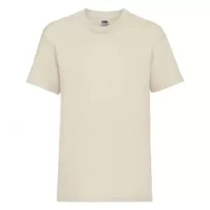 Image of Fruit Of The Loom Childrens/Kids Unisex Valueweight Short Sleeve T-Shirt (12-13) (Natural)