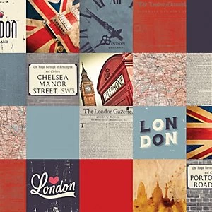 Image of ohpopsi London Squared Wall Mural Multi 14.4m L