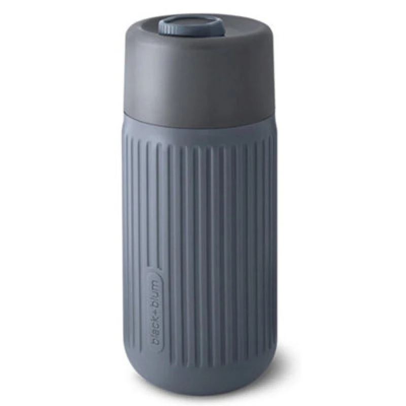 Image of Black + Blum Glass Travel Cup Grey Dark Blue unisex