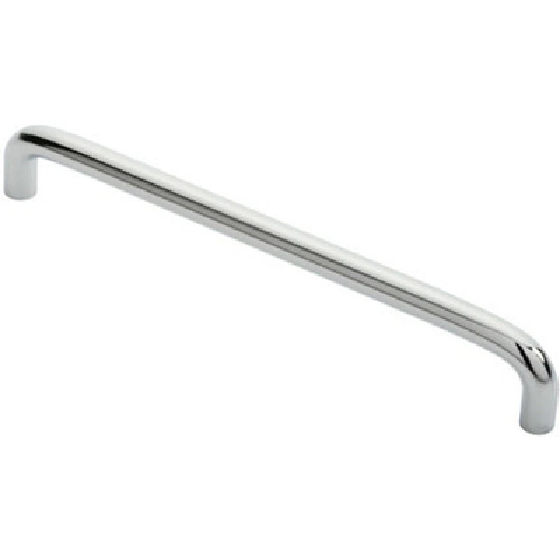Image of Loops Round D Bar Cabinet Pull Handle 202 x 10mm 192mm Fixing Centres Chrome Multi unisex