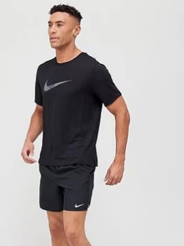 Image of Nike Run Dri-Fit Run Division Miler T-Shirt - Black, Size S, Men