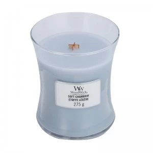 Image of WoodWick Soft Chambray Medium Jar Candle 275g
