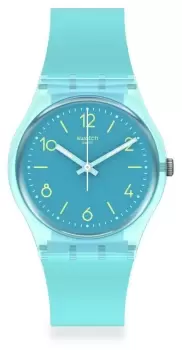Image of Swatch SO28S101 TURQUOISE TONIC Silicone Strap Watch