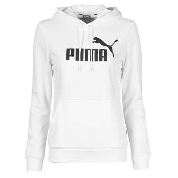 Image of Puma ESS LOGO HOODY TR womens Sweatshirt in White - Sizes L,M,S,XL,XS