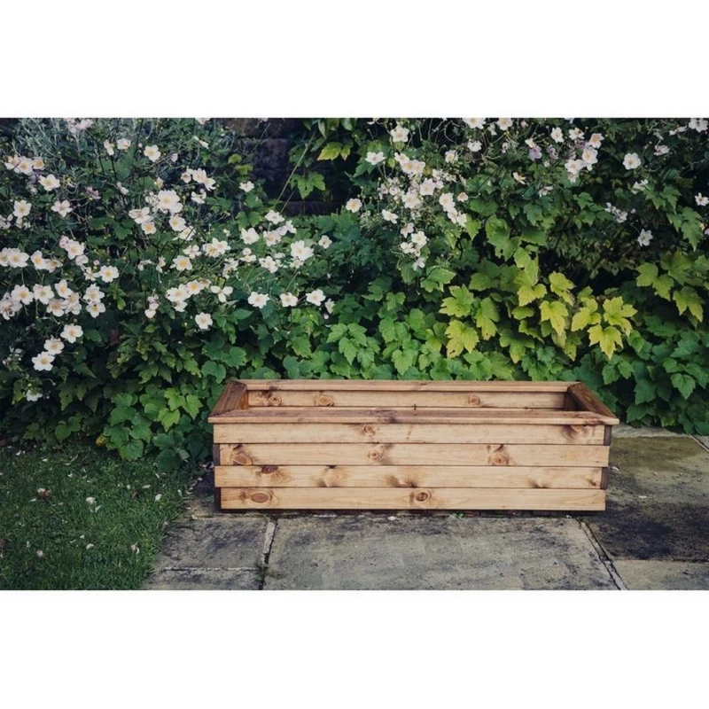 Image of Churnet Valley Garden Furniture Ltd Valley Trough XL - Timber - Garden Planter - Fully Assembled in Brown Brown Unisex