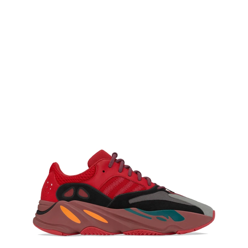 Image of Yeezy Boost 700 Hi-Res Sneakers - Red Red 6