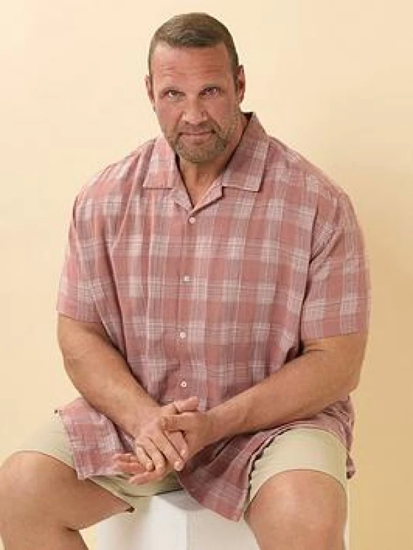 Image of BadRhino BadRhino Men Textured Check PrinT-Shirt in Pink Size: 5-6X-Large Pink 5-6XL Male 5063589176486