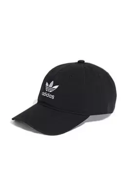 Image of adidas Originals Adicolor Classics Trefoil Stonewashed Baseball Cap - Black, Men