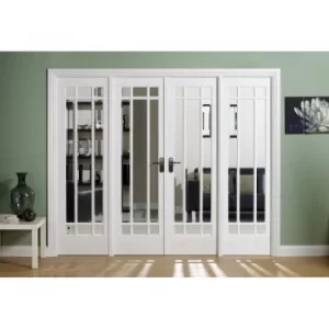 Image of LPD Internal White Primed MANHATTAN Clear Glazed Room Divider Set (W8 Config)