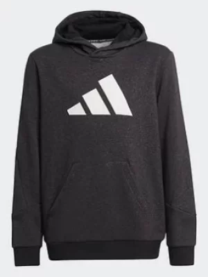 Image of adidas Future Icons 3-stripes Hoodie, Black/White, Size 11-12 Years