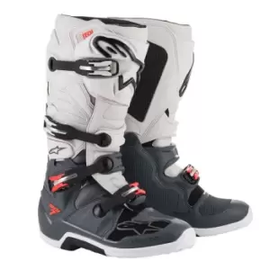 Image of Alpinestars Tech 7 Dark Gray Light Gray Red Fluo US 10