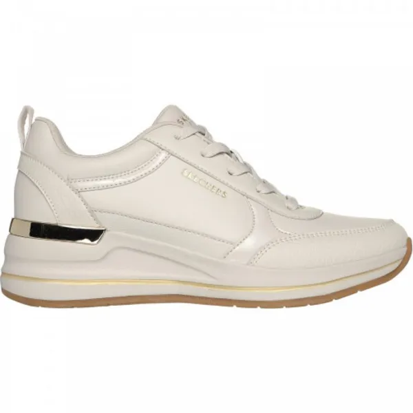 Image of Skechers Womens Billion 2 Fine Shine Mid Lace Up Trainers UK Size 8 (EU 41) Off White SKE2262-OFWT-8