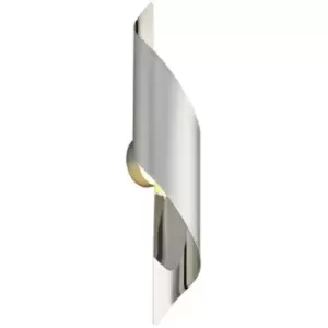 Image of Luminosa Lighting - Wall Lamp Large, 1 x 8W LED, 3000K, 640lm, Silver, Polished Chrome