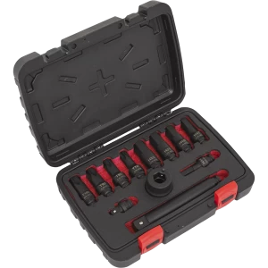 Image of Sealey 12 Piece 3/4" Drive Impact Hex / Torx Socket Bit Set 3/4"