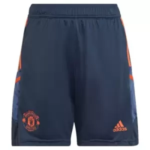 Image of 2022-2023 Man Utd Training Shorts (Navy) - Kids