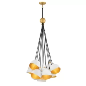 Image of Lisa McDennon by Hinkley Nula 15 Light Pendant Shell White, Luxe Gold
