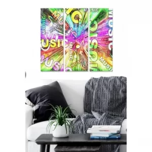 Image of MDF69932 Multicolor Decorative MDF Painting (3 Pieces)
