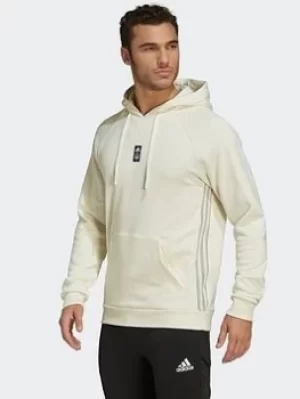 Image of adidas La Galaxy Travel Hoodie, White, Size L, Men