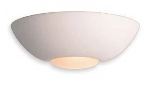 Image of 1 Light Indoor Wall Uplighter - 100W Unglazed, Acid White Glass, E27