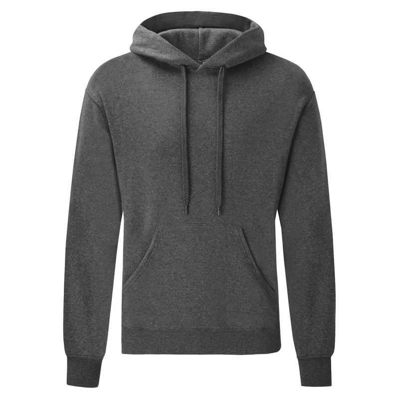 Image of Fruit Of The Loom Classic Heather Hoodie Grey male