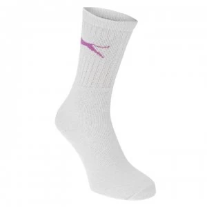 Image of Slazenger 5 Pack Crew Socks Ladies - White