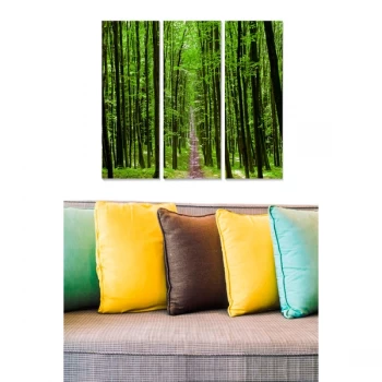 Image of MDF7985468 Multicolor Decorative MDF Painting (3 Pieces)