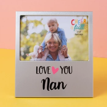 Image of 6" x 4" - Cheerfull Aluminium Photo Frame - Nan