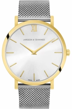 Image of Unisex Larsson & Jennings Lugano Solaris 40mm Watch LGN40-CMSLVGLD-CS-Q-P-GW-O