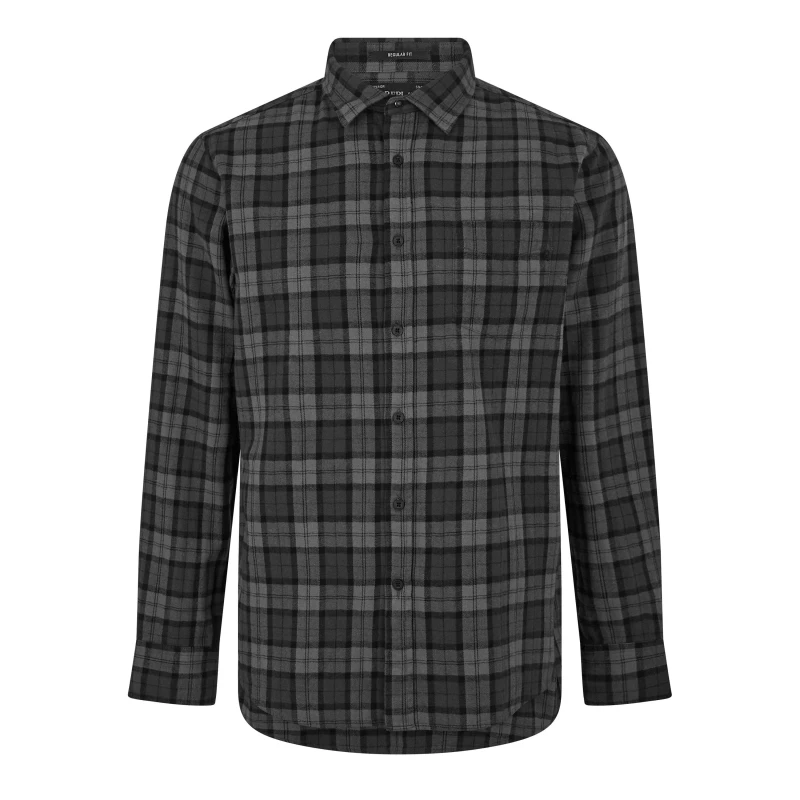 Image of Replay Checkered Shirt - Grey Grey L