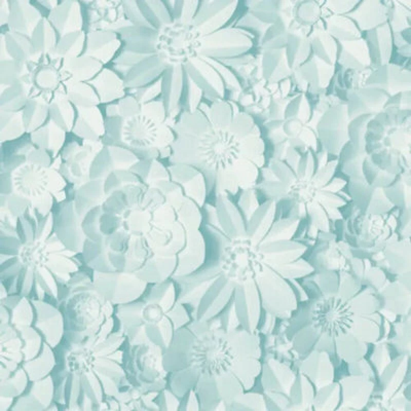Image of Dimensions Teal Floral 3D Wallpaper Teal (Blue)