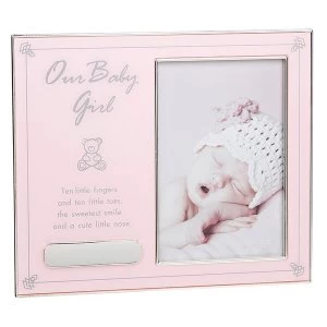 Image of Our Baby Girl Engraveable Frame 4x6