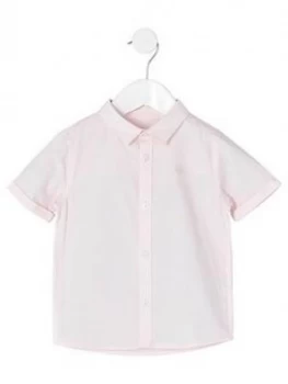 Image of River Island Mini Short Sleeve Twill Shirt Pink Size 4-5 Years Boys