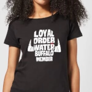 Image of The Flintstones Loyal Order Of Water Buffalo Member Womens T-Shirt - Black - 5XL